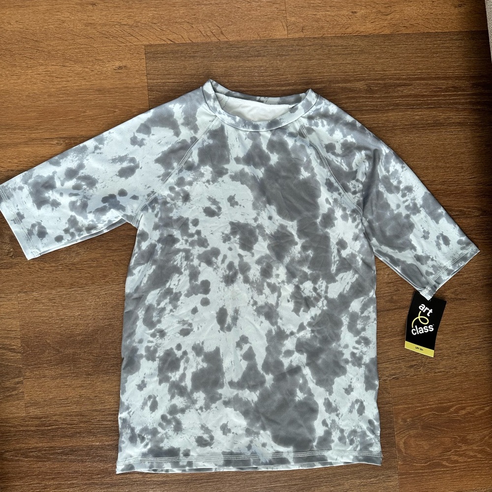 Art Class NWT Gray/Light Gray Rash Guard Boys Large